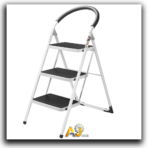 Iron staircase, wide tread, 3 steps