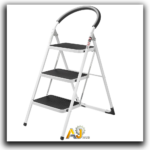 Iron staircase, wide tread, 3 steps