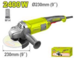 9" industrial angle grinder, 2400W - Image 2