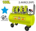 100L Silent Twin-Head Oil-Free Air Compressor - Image 2