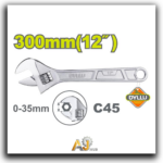 Chrome Adjustable Wrench 12"