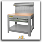 Tool table with drawers and shelf