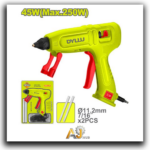Industrial hot glue gun, 250 watts, first door.”