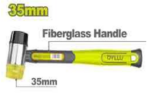 35 mm rubber mallet with plastic handle - Image 2
