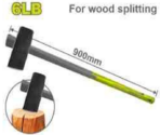 6 lb Steel Sledge Hammer with Handle - Image 2