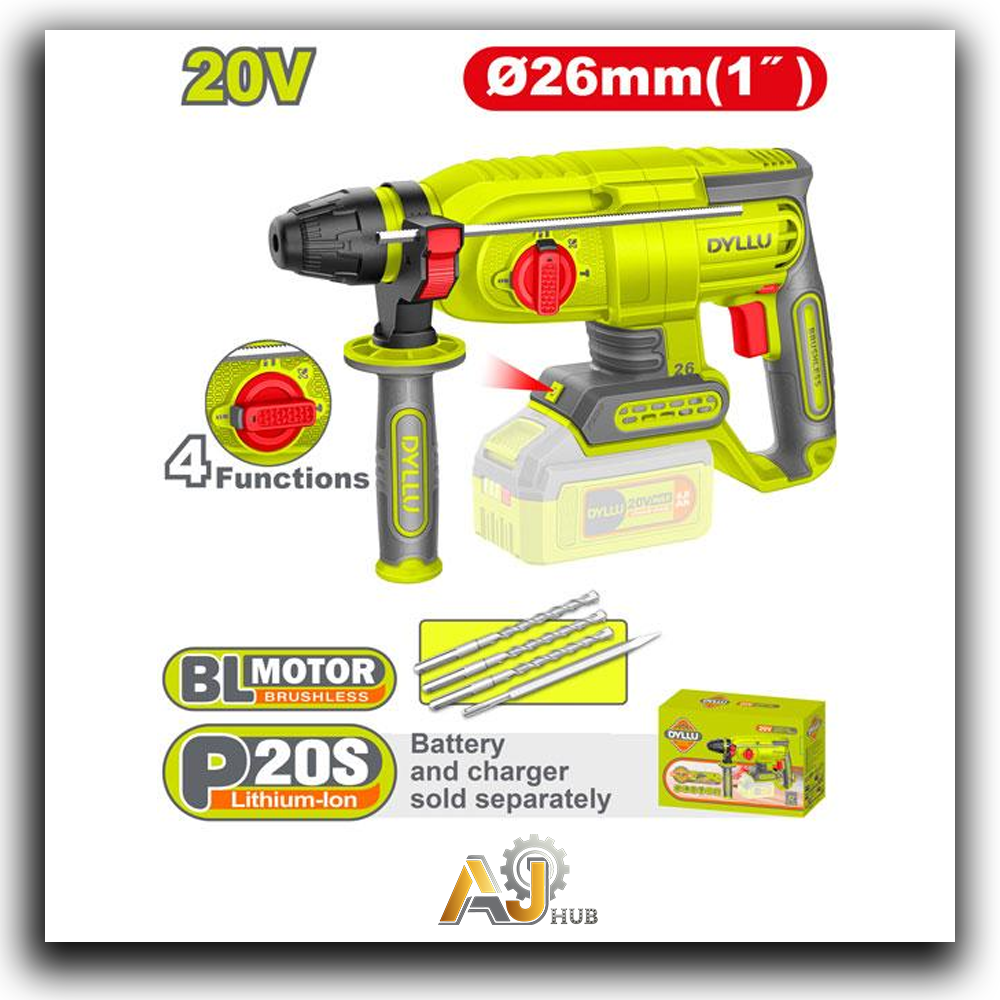 DTLM1B262- Industrial Cordless SDS-Plus Rotary Hammer – 26 mm, 20V, 2 × 4Ah Batteries, Charger Included - Image 1