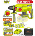 Industrial Cordless SDS-Plus Rotary Hammer – 26 mm, 20V, 2 × 4Ah Batteries, Charger Included - Image 2
