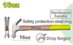 Chrome claw hammer with wooden handle - Image 2