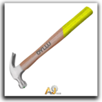 Chrome claw hammer with wooden handle