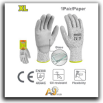 Gray cut-resistant dipping gloves