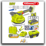 Cordless Tile Vibrator 7" Set – With Accessories – 1B x 2Ah 20V + Charger