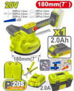 Cordless Tile Vibrator 7" Set – With Accessories – 1B x 2Ah 20V + Charger - Image 2