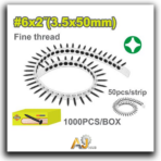 Wafer Head Collated Screws, 3.5 × 25 mm