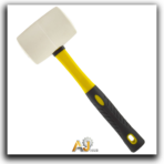 White Rubber Mallet, 24 oz, with Fiberglass Handle