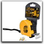 5 m × 25 mm Tape Measure – Yellow & Black Bone Design