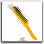 Steel Wire Brush with Scraper – 2 Rows