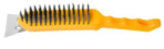 Steel Wire Brush with Scraper – 2 Rows - Image 2