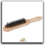 6-Row Steel Wire Brush with Wooden Handle
