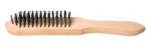 6-Row Steel Wire Brush with Wooden Handle - Image 2