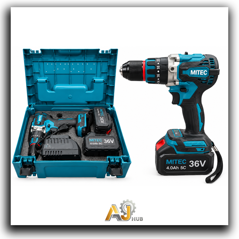 MI-36D-13mm MITEC MI-36D 13mm 36V Brushless Cordless Drill Driver Kit - Image 1